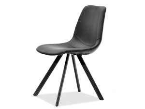 Krzesło proxi czarny skóra ekologiczna, podstawa czarny