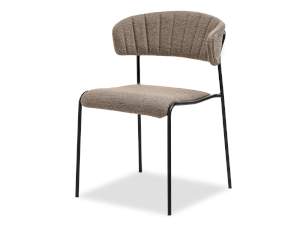Krzesło nilda jasny-brąz boucle, podstawa czarny