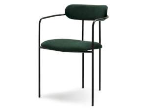 Krzesło malaga zielony welur, podstawa czarny