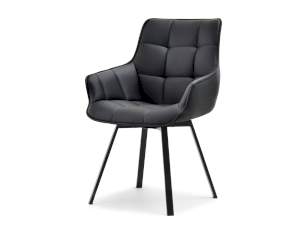 Krzesło aruba czarny skóra-ekologiczna, podstawa czarny