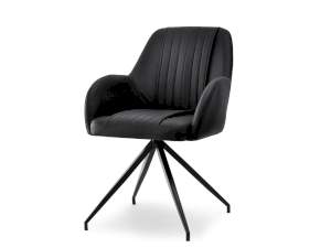 krzesło chiara czarny skóra ekologiczna, podstawa czarny