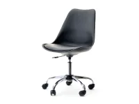 Produkt: Krzesło obrotowe luis move czarny skóra ekologiczna, podstawa chrom