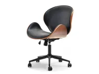 Produkt: Fotel biurowy boom orzech-czarny skóra ekologiczna antic, podstawa czarny