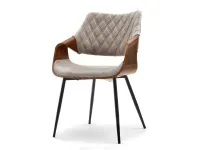 Produkt: krzesło renzo orzech-beżowy welur, podstawa czarny