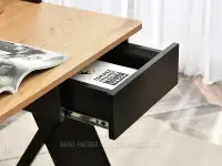 Biurko loftowe z nadstawką ASGARD DĄB-CZARNY - podręczna szuflada