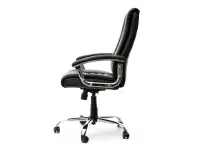 Fotel biurowy skórzany DRAG czarny - bok