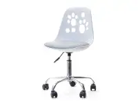 Nowoczesne krzesło do biurka dla dzieci FOOT biało - szare
