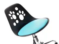 Designerskie krzesło obrotowe dziecięce FOOT czarno - niebieskie