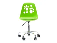 Produkt: Fotel biurowy foot zielony skóra ekologiczna, podstawa chrom