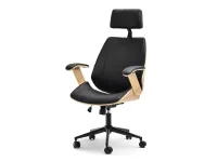 Produkt: Fotel biurowy frank buk-czarny skóra ekologiczna, podstawa czarny