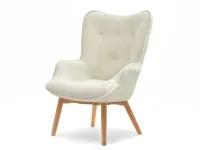 Produkt: Fotel nuria krem boucle, podstawa buk