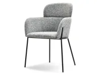 Produkt: Krzesło biagio szary tkanina, podstawa czarny