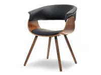 Produkt: Krzesło elina orzech-czarny skóra ekologiczna, podstawa orzech