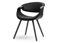 Produkt: Krzesło bent czarny-czarny tkanina, podstawa czarny