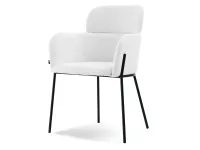 Produkt: Krzesło biagio biały boucle, podstawa czarny