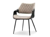 Produkt: Krzesło renzo czarny-beż welur, podstawa czarny