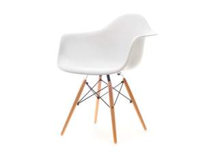 Krzesło mpa wood biały tworzywo, podstawa buk