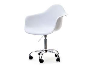 Krzesło obrotowe mpa move biały tworzywo, podstawa chrom