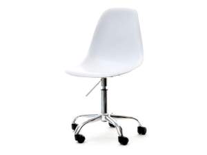 Krzesło obrotowe mpc move biały tworzywo, podstawa chrom