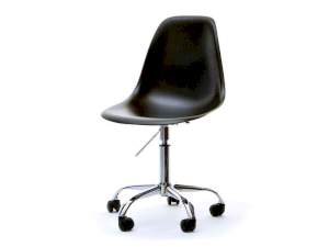 Krzesło obrotowe mpc move czarny tworzywo, podstawa chrom