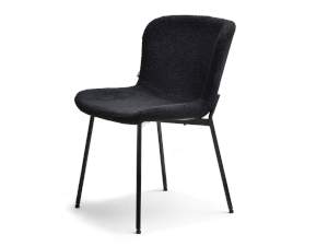 Krzesło kirk czarny tkanina, podstawa czarny