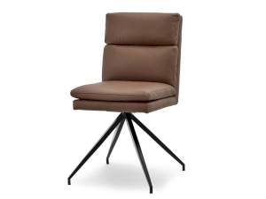 krzesło ralph brąz skóra-ekologiczna, podstawa czarny