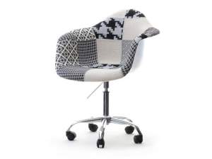 Krzesło obrotowe mpa move tap patchwork 2 tkanina, podstawa chrom