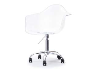Krzesło obrotowe mpa move transparentny tworzywo, podstawa chrom