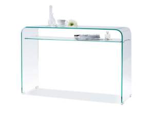 Konsola cristal transparentny, podstawa transparentny