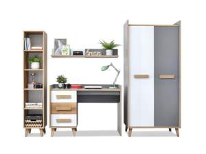 System zestaw smart 03 biały-szary-jesion