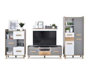 System zestaw smart 04 biały-szary-jesion