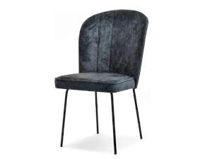 krzesło olta grafitowy welur, podstawa czarny