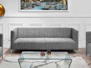 sofa roni szary tkanina, podstawa chrom