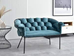 sofa pilo morski welur, podstawa czarny