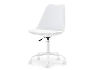 krzesło obrotowe luis move biały skóra ekologiczna,podstawa biały