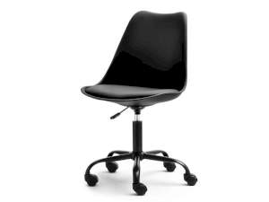 krzesło obrotowe luis move czarny skóra ekologiczna,podstawa czarny