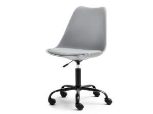 krzesło obrotowe luis move szary skóra ekologiczna,podstawa czarny