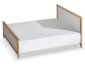 System bjorg bg13 łóżko dwuosobowe biały-dąb