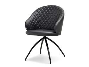 Krzesło carla czarny skóra-ekologiczna, podstawa czarny