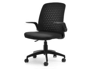 Fotel biurowy alto czarny mesh, podstawa czarny