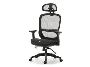 Fotel-biurowy iker czarny, podstawa czarny