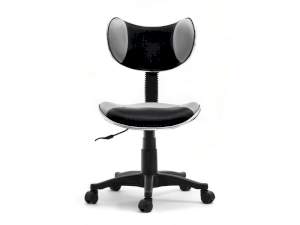 Fotel biurowy cat czarny-szary, podstawa chrom