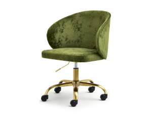 fotel sensi-move zielony tkanina, podstawa złoty