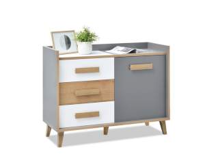 System smart s06 komoda szary-biały