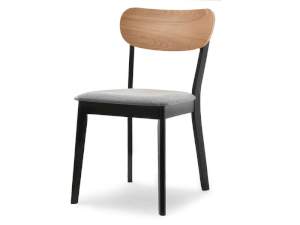 Krzesło amado czarny-szary tkanina, podstawa czarny