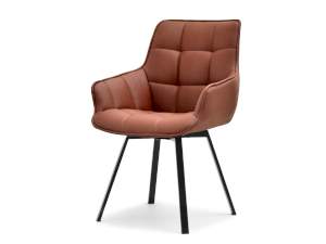 krzesło aruba brązowy skóra-ekologiczna, podstawa czarny