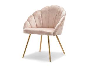 krzesło lisa-chair pudrowy welur, podstawa złoty