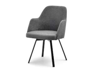 krzesło lui-rot ciemnoszary tkanina, podstawa czarny