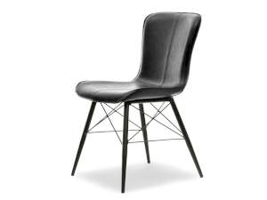 Krzesło margot czarny skóra ekologiczna, podstawa czarny