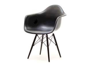 Krzesło mpa wood czarny tworzywo, podstawa czarny